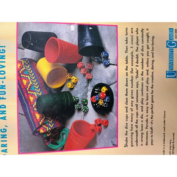 Perudo Dice Game For The Creative Daring & Fun-Loving Adults 2-6 Players Ages 10 - Picture 5 of 8